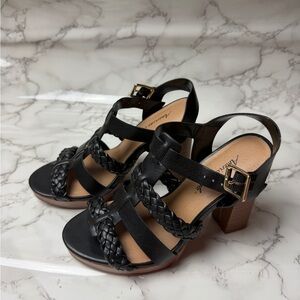 Women's American Eagle Outfitters Black Braided Heels US Size 6